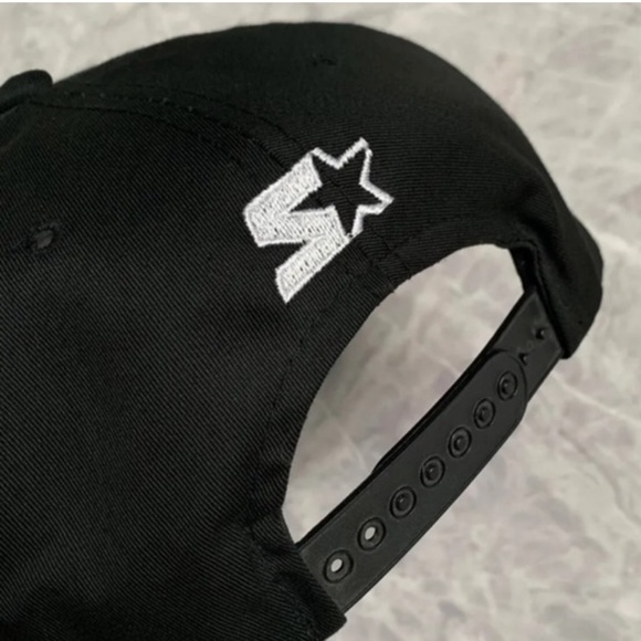 STARTER Vintage 90s RAIDERS Snapback Hat $500+ Black Green Bill - Picture 3 of 7